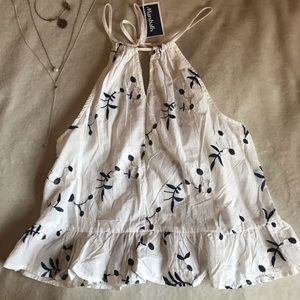 Caution to the wind Marshals halter tank white